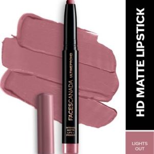 FACES CANADA Ultime Pro HD Intense Matte Lips + Primer(Lights Out, 1.4 g)