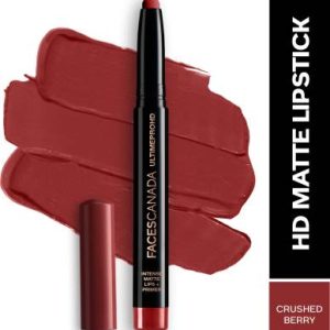 FACES CANADA Ultime Pro HD Intense Matte Lips + Primer(Crushed Berry, 1.4 g)