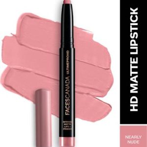 FACES CANADA Ultime Pro HD Intense Matte Lips + Primer(Nearly Nude, 1.4 g)