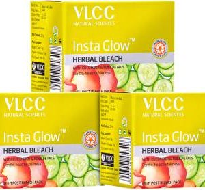 VLCC Insta Glow Herbal Bleach (Pack of 3)(27 g)