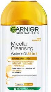 GARNIER Oil infused Cleansing Water - Waterproof Makeup Remover For All Skin Types Makeup Remover(400 ml)