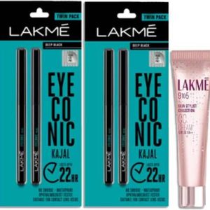 Lakme 9 to 5 Complexion Care Face Cream Beige + Eyeconic Kajal Black - Twin Pack(2 Items in the set)