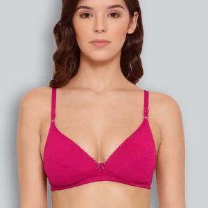 Lyra Women Plunge Non Padded Bra(Pink)