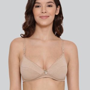 Lyra Women T-Shirt Non Padded Bra??(Beige)