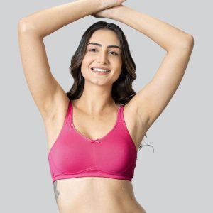 Lyra Women T-Shirt Lightly Padded Bra(Pink)