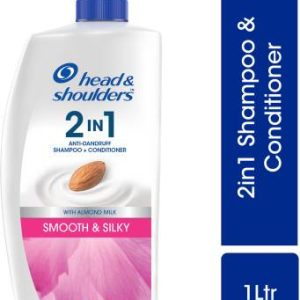 HEAD & SHOULDERS 2-in-1 Smooth and Silky Anti Dandruff Shampoo + Conditioner With Almond Milk(1 L)