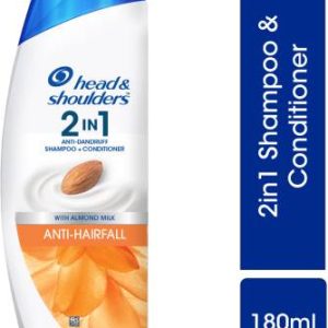 HEAD & SHOULDERS 2-in-1 Anti hairfall,? Anti Dandruff Shampoo + Conditioner With Almond Milk(180 ml)
