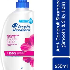 HEAD & SHOULDERS Smooth and Silky Anti-Dandruff Shampoo for Dry, Damaged, Or Frizzy Hair?650 ml)