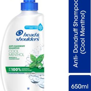 HEAD & SHOULDERS Cool Menthol Anti-Dandruff Shampoo for All-Hair Types(650 ml)