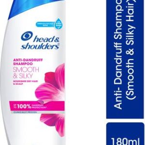 HEAD & SHOULDERS Smooth and Silky Anti-Dandruff Shampoo for All-Hair Types(180 ml)