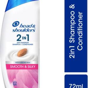 HEAD & SHOULDERS 2-in-1 Smooth and Silky Anti Dandruff Shampoo + Conditioner With Almond Milk(72 ml)