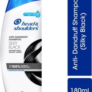 HEAD & SHOULDERS Silky Black Anti-Dandruff Shampoo for Women and Men(180 ml)