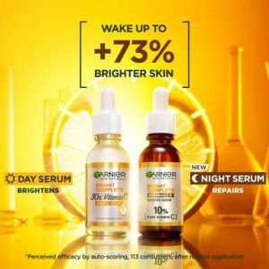 GARNIER Bright Complete Night Vitamin C Serum With 10% Pure Vitamin C for Bright Skin(30 ml)