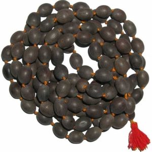 LOTUS RISE?Kamal Gatta Mala with 108 Lotus Seed KamalGatta Japa Mala Rosary Beads Pooja Beeds Wood Chain Beads Wood Chain