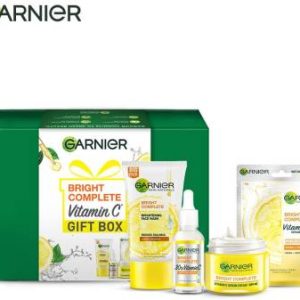 GARNIER VITAMIN C Gift Box (Bright Complete Brighgtening Facewash 150g, Bright Complete Vitamin C Serum 30ml, Bright Complete Serum Cream SPF 40 45g, Bright Complete Vitamin C Sheet Mask 28g)(Pack of 4 Products) Face Wash(253 g)
