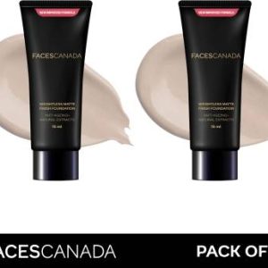 FACES CANADA Weightless Matte Finish Foundation | Lightweight | Anti-Ageing | Flawless Finish Foundation(Natural, 15 ml)