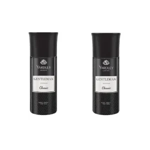YARDLEY LONDON Men Set Of 2 Gentleman Classic Deodorant Body Spray - 150ml Each