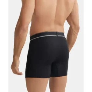 Jockey Tencel Micro Modal Elastane Stretch Solid Boxer Brief with Natural StayFresh Properties - Black