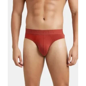 Jockey Environment Friendly Tencel Lyocell Fiber Brief With Natural Stayfresh Properties- Burnt Henna