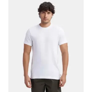 JOCKEY Super Combed Cotton Half Sleeved Inner T-Shirt - White