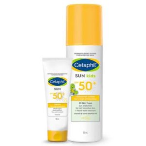 Cetaphil Adult Sun SPF 50- Light Gel - 50 ml & Cetaphil Baby Sun Kids SPF 50 Gel - 150 ml