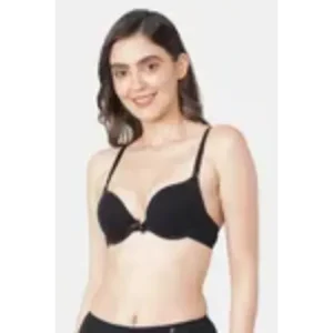 Jockey Padded Wired Medium Coverage Push-Up Bra - Black