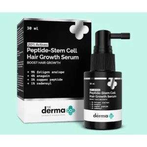 The Derma Co 20% Actives Peptide-Stem Cell Hair Growth Serum with Foligen Analupe & Anagain For Hair Growth - 30 ml