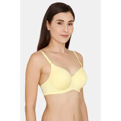 Zivame Rosaline Padded Wired 3/4th Coverage T-Shirt Bra - Popcorn - Image 2