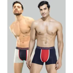 JOHN PLAYERS Pack of 2 Cotton Trunks with Contoured Crotch For Men (Multi, S)