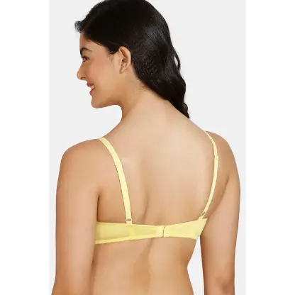 Zivame Beautiful Basics Padded Non Wired 3/4th Coverage T-Shirt Bra - Sunshine - Image 2