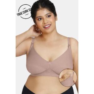 Zivame True Curv Double Layered Non Wired Full Coverage Maternity / Nursing Bra - Roebuck