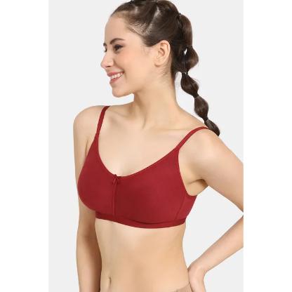 Zivame Rosaline Everyday Double Layered Non Wired 3/4th Coverage T-Shirt Bra - Sundried Tomato - Image 2