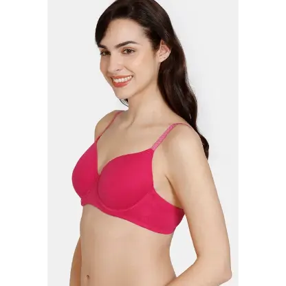 Zivame Glitter Strap Beautiful Basics Padded Wired 3/4th Coverage T-Shirt Bra - Jazzy - Image 2