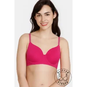 Zivame Glitter Strap Beautiful Basics Padded Wired 3/4th Coverage T-Shirt Bra - Jazzy