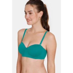 Zivame Padded Wired 3/4Th Coverage Strapless Bra - Deep Lake