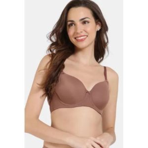 Zivame Padded Wired 3/4Th Coverage T-Shirt Bra - Nutmeg2