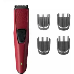 PHILIPS BT1235/15 Trimmer 60 min Runtime 5 Length Settings  (Maroon)