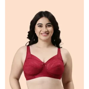Enamor FB06 Enamor Full Support Classic Lace Lift Bra For Women - Non-Padded, Non-Wired, High Coverage Bra With Top Panel Support | FB06 | Masai