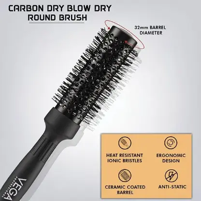 Vega Blow Dry Thermal Hair Brush 33mm - VPMHB-12 - Image 2