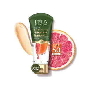 Lotus Botanicals Vitamin C Skin Brightening MatteFLUID Sunscreen | SPF 50 | PA+++