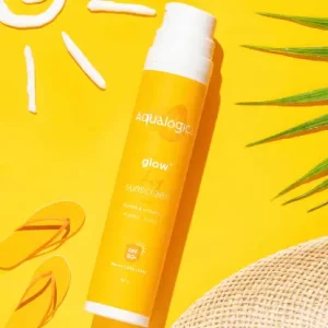 Aqualogica Glow+ Dewy Sunscreen 50g Aqualogica Glow + Dewy Waterproof Sunscreen Aqualogica Water Proof Dewy Sunscreen qualogica Glow+ Dewy Sunscreen: Brighten + Hydrate What Makes Aqualogica Dewy Sunscreen Fresh Glow+ Dewy Sunscreen - 50g