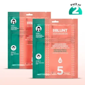 BBlunt Advanced Smoothening Heat Hair Spa Mask with Keratin & Hyaluronic Acid (Pack of 2) - 70g