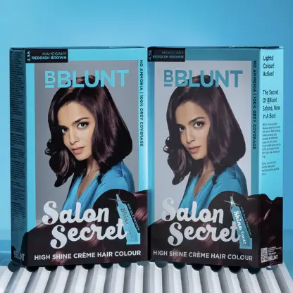BBlunt Salon Secret High Shine Crème Hair Colour - Mahogany - Pack of 2