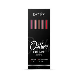 RENEE Outline Lip Liner 0.35gm Combo Of 5