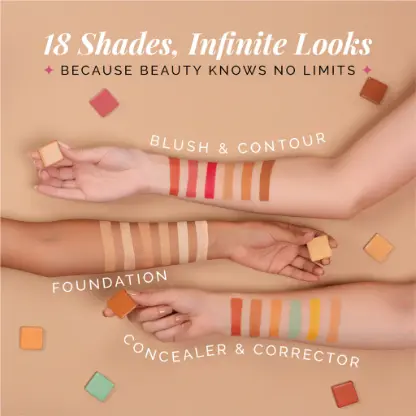 Aflairza One For All Palette - Foundation, Concealer, Blush and Contour - Image 4