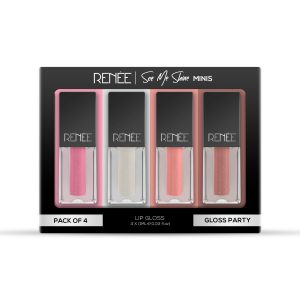 Renee Set Of 4 See Me Shine Minis Lip Gloss 1ml Each - Gloss Party