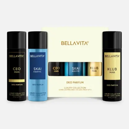 Bellavita Deodorant Gift Set For Men (Pack Of 3) - 150ml Each