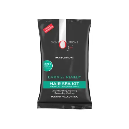 O3+ Hair Spa Kit Infused with Argan Oil, Rosemary & Oats for Fall Control, Deep Nourishing & Repairing (60g)