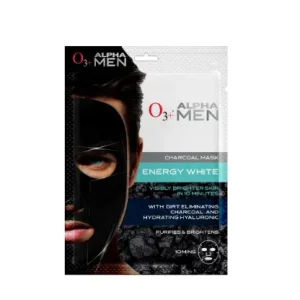 O3+ ALPHA MEN Energy White Charcoal Face Sheet Mask 30g