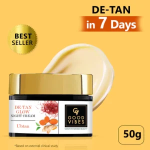 Good Vibes De-Tan Glow Night Cream Ubtan with Power of Serum